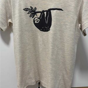 Little & Lively toddler  Beige Sloth Graphic Tee